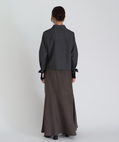 DRESSLAVE（ドレスレイブ）の「【B7/ベーセッツ】shirt blouson(シャツブルゾン)（ブルゾン・レディース・ブラウン/グレー・38）」の11枚目の写真