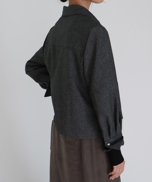 DRESSLAVE（ドレスレイブ）の「【B7/ベーセッツ】shirt blouson(シャツブルゾン)（ブルゾン・レディース・ブラウン/グレー・38）」の16枚目の写真