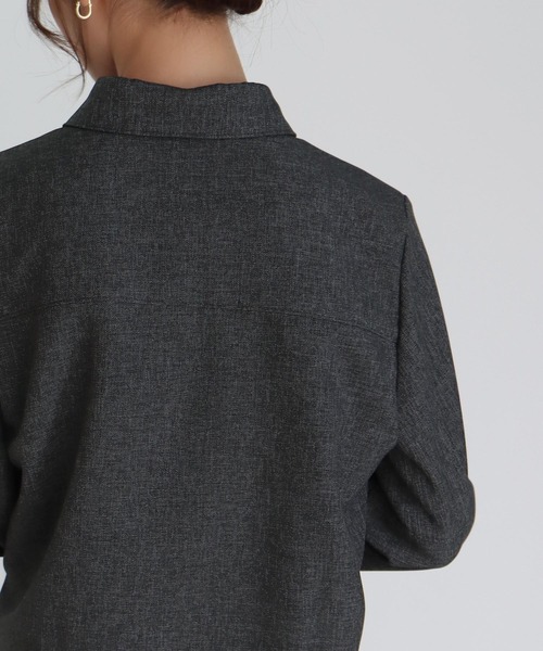 DRESSLAVE（ドレスレイブ）の「【B7/ベーセッツ】shirt blouson(シャツブルゾン)（ブルゾン・レディース・ブラウン/グレー・38）」の17枚目の写真