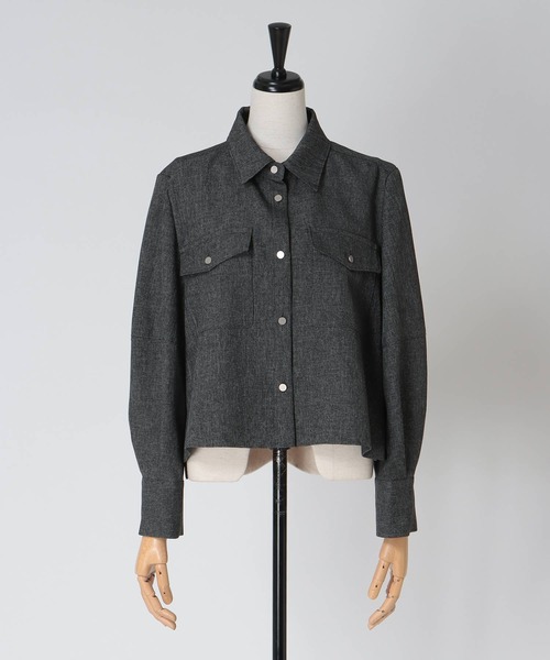 DRESSLAVE（ドレスレイブ）の「【B7/ベーセッツ】shirt blouson(シャツブルゾン)（ブルゾン・レディース・ブラウン/グレー・38）」の18枚目の写真