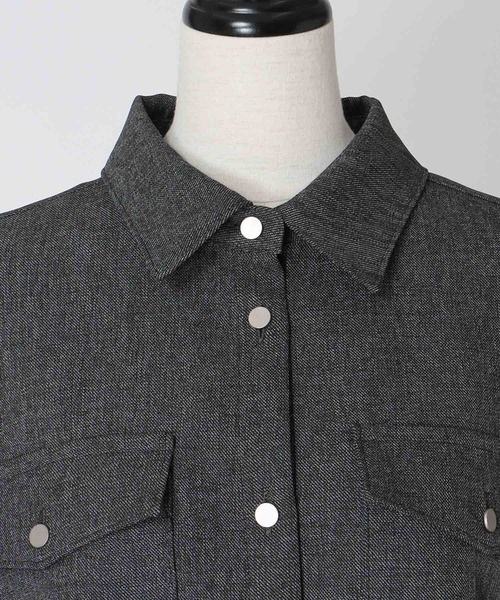 DRESSLAVE（ドレスレイブ）の「【B7/ベーセッツ】shirt blouson(シャツブルゾン)（ブルゾン・レディース・ブラウン/グレー・38）」の21枚目の写真