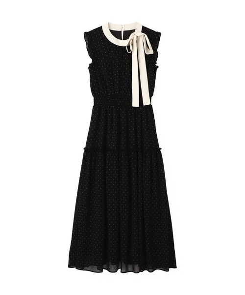 JILL by JILL STUART(ジルバイジルスチュアート)の「サイドリボンフレアワンピース(ワンピース・レディース・ブラック系その他/ピンク/ホワイト・FREE)」の6枚目の写真