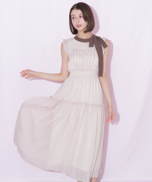JILL by JILL STUART(ジルバイジルスチュアート)の「サイドリボンフレアワンピース(ワンピース・レディース・ブラック系その他/ピンク/ホワイト・FREE)」の15枚目の写真