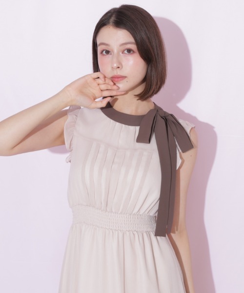 JILL by JILL STUART(ジルバイジルスチュアート)の「サイドリボンフレアワンピース(ワンピース・レディース・ブラック系その他/ピンク/ホワイト・FREE)」の9枚目の写真