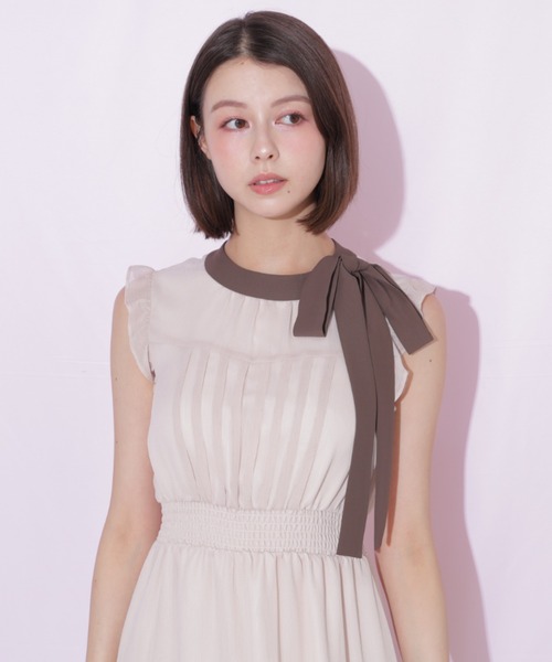 JILL by JILL STUART(ジルバイジルスチュアート)の「サイドリボンフレアワンピース(ワンピース・レディース・ブラック系その他/ピンク/ホワイト・FREE)」の10枚目の写真