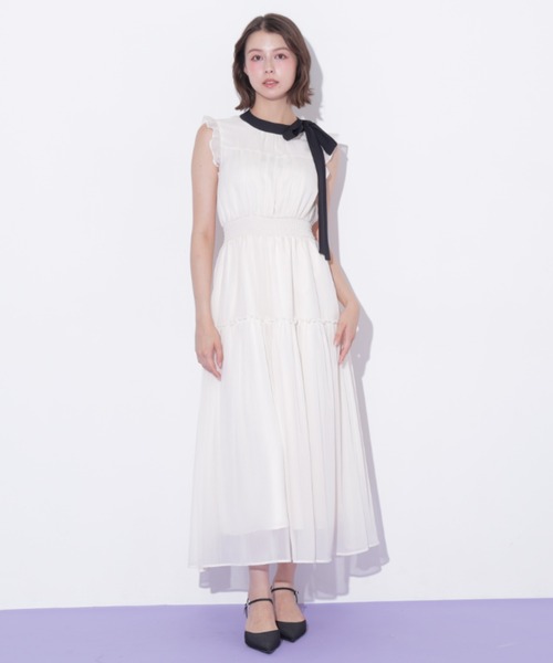 JILL by JILL STUART(ジルバイジルスチュアート)の「サイドリボンフレアワンピース(ワンピース・レディース・ブラック系その他/ピンク/ホワイト・FREE)」の18枚目の写真