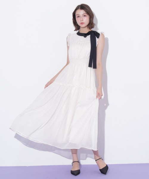 JILL by JILL STUART(ジルバイジルスチュアート)の「サイドリボンフレアワンピース(ワンピース・レディース・ブラック系その他/ピンク/ホワイト・FREE)」の20枚目の写真