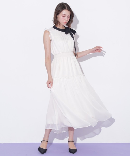 JILL by JILL STUART(ジルバイジルスチュアート)の「サイドリボンフレアワンピース(ワンピース・レディース・ブラック系その他/ピンク/ホワイト・FREE)」の21枚目の写真