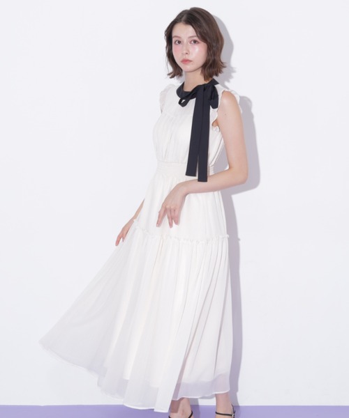 JILL by JILL STUART(ジルバイジルスチュアート)の「サイドリボンフレアワンピース(ワンピース・レディース・ブラック系その他/ピンク/ホワイト・FREE)」の17枚目の写真