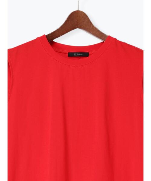 Te chichi(テチチ)の「【接触冷感/UVカット】ノースリチュニック(Tシャツ/カットソー・レディース・チャコールグレー/レッド/オフホワイト/カーキ・F)」の21枚目の写真