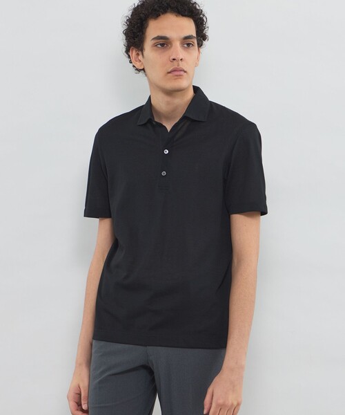 MACKINTOSH LONDON(マッキントッシュ ロンドン)の「バーズアイ鹿の子ポロシャツ(ポロシャツ・メンズ・ネイビー/グレー/ブラック・XL/L/M)」の2枚目の写真