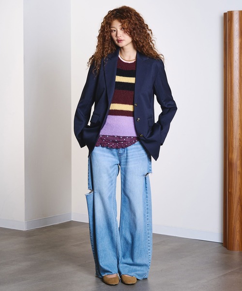 ROSE BUD(ローズバッド)の「TAILORED JACKET(テーラードジャケット・レディース・ブラウン/ネイビー・S/M)」の6枚目の写真