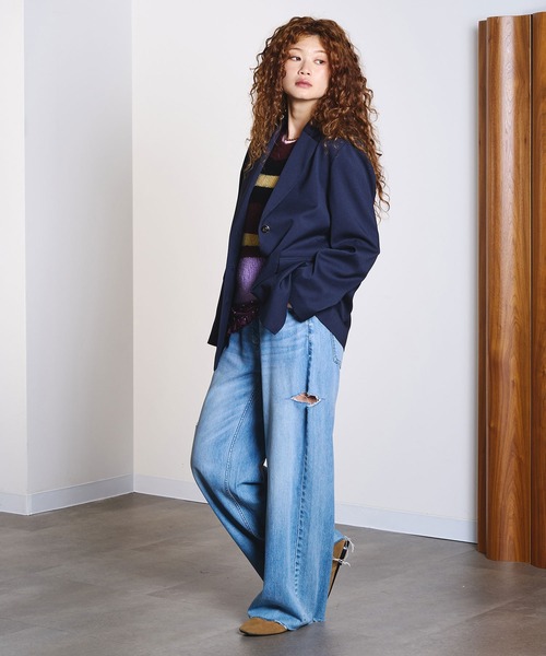 ROSE BUD(ローズバッド)の「TAILORED JACKET(テーラードジャケット・レディース・ブラウン/ネイビー・S/M)」の8枚目の写真