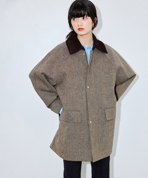 ADAM ET ROPE'（アダムエロペ）の「ライトツィードカバーオール（カバーオール・レディース・ブラウン・36/38）」の11枚目の写真