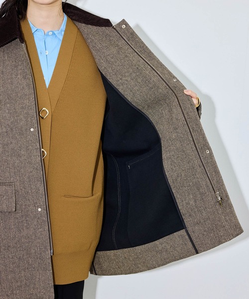 ADAM ET ROPE'（アダムエロペ）の「ライトツィードカバーオール（カバーオール・レディース・ブラウン・36/38）」の3枚目の写真