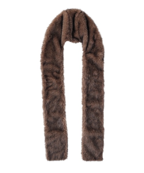 JOHN LAWRENCE SULLIVAN(ジョンローレンスサリバン)の「FUR HOODED SCARF(マフラー・メンズ・ベージュ・ONE SIZE)」の2枚目の写真