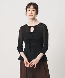 UNITED ARROWS（ユナイテッドアローズ）の「シアー リボン 2WAYカーディガン ‐ウォッシャブル‐（カーディガン/ボレロ）」