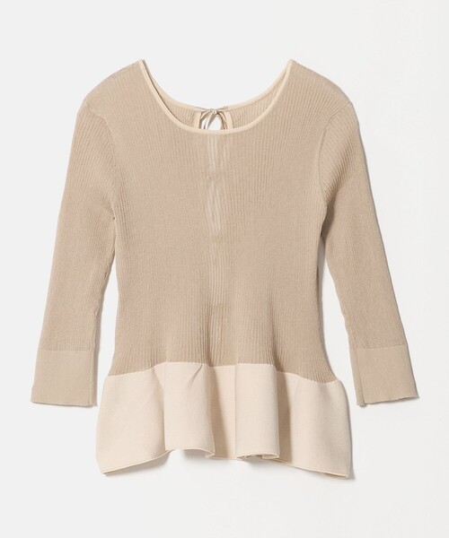 UNITED ARROWS(ユナイテッドアローズ)の「シアー リボン 2WAYカーディガン ‐ウォッシャブル‐(カーディガン/ボレロ・レディース・ブラック/ベージュ/ネイビー・FREE)」の4枚目の写真
