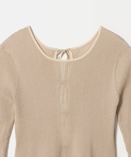 UNITED ARROWS(ユナイテッドアローズ)の「シアー リボン 2WAYカーディガン ‐ウォッシャブル‐(カーディガン/ボレロ・レディース・ブラック/ベージュ/ネイビー・FREE)」の6枚目の写真