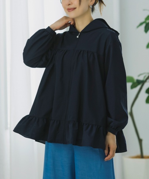 Sono(ソーノ)の「SONO/ソーノ UVカットティアードフーディ(その他アウター・レディース・ブラック/ネイビー・F)」の3枚目の写真