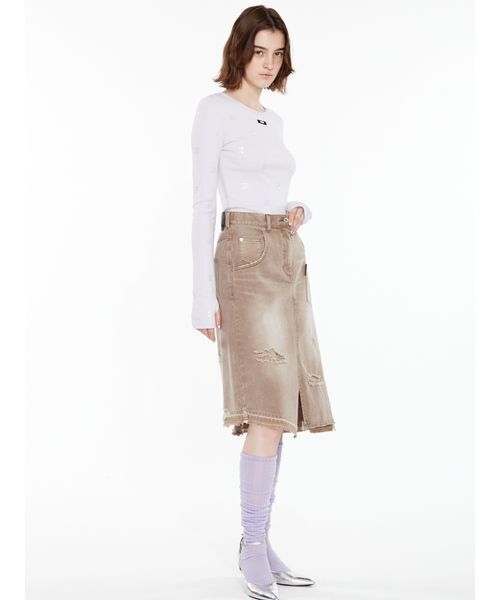 SORIN(ソリン )の「Smotif Jewerly Long T-shirt / SモチーフジュエリーロングTシャツ(Tシャツ/カットソー・レディース・ホワイト/ブラック/ライトブラウン/ライラック・38)」の9枚目の写真