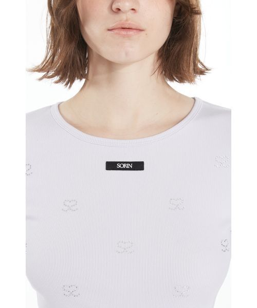 SORIN(ソリン )の「Smotif Jewerly Long T-shirt / SモチーフジュエリーロングTシャツ(Tシャツ/カットソー・レディース・ホワイト/ブラック/ライトブラウン/ライラック・38)」の12枚目の写真