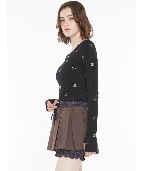 SORIN(ソリン )の「Smotif Jewerly Long T-shirt / SモチーフジュエリーロングTシャツ(Tシャツ/カットソー・レディース・ホワイト/ブラック/ライトブラウン/ライラック・38)」の16枚目の写真
