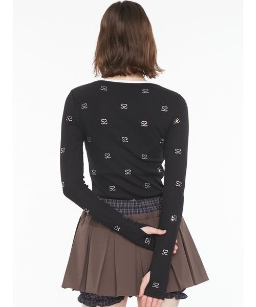 SORIN(ソリン )の「Smotif Jewerly Long T-shirt / SモチーフジュエリーロングTシャツ(Tシャツ/カットソー・レディース・ホワイト/ブラック/ライトブラウン/ライラック・38)」の17枚目の写真