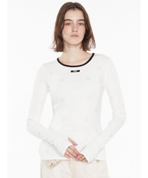 SORIN(ソリン )の「Smotif Jewerly Long T-shirt / SモチーフジュエリーロングTシャツ(Tシャツ/カットソー・レディース・ホワイト/ブラック/ライトブラウン/ライラック・38)」の22枚目の写真