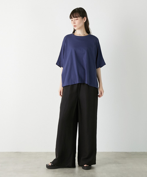 LOGEMENT DE CLAIRE（ロジュモンドクレール）の「ドルマンTシャツ（Tシャツ/カットソー・レディース・ブラック/ブルー系その他/オフホワイト・FREE）」の17枚目の写真