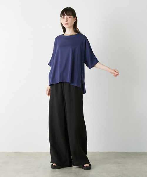 LOGEMENT DE CLAIRE（ロジュモンドクレール）の「ドルマンTシャツ（Tシャツ/カットソー・レディース・ブラック/ブルー系その他/オフホワイト・FREE）」の18枚目の写真