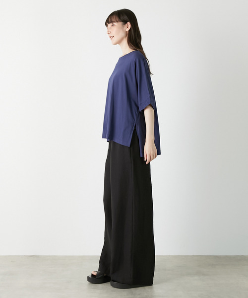 LOGEMENT DE CLAIRE（ロジュモンドクレール）の「ドルマンTシャツ（Tシャツ/カットソー・レディース・ブラック/ブルー系その他/オフホワイト・FREE）」の19枚目の写真