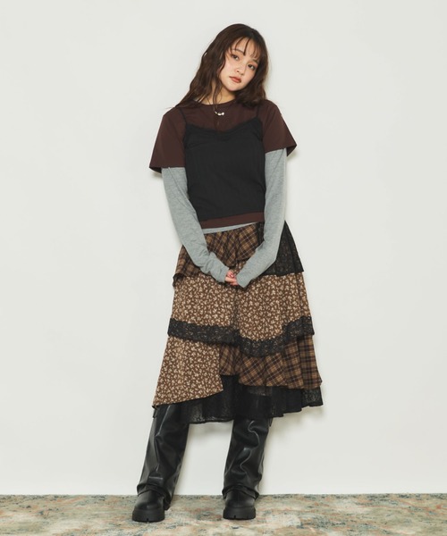archives(アルシーヴ)の「3ピースレイヤードカットTOPS(Tシャツ/カットソー・レディース・オフホワイト/ブラック・MEDIUM)」の20枚目の写真