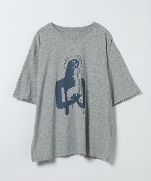 JEANASIS（ジーナシス）の「【HONGAMA】プリントTEE SS/1061794（Tシャツ/カットソー・レディース・ホワイト/グレー/ブラウン・FREE）」の12枚目の写真