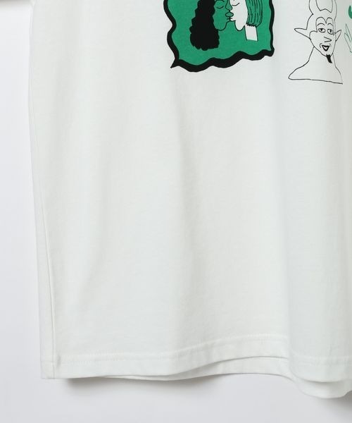 JEANASIS（ジーナシス）の「【HONGAMA】プリントTEE SS/1061794（Tシャツ/カットソー・レディース・ホワイト/グレー/ブラウン・FREE）」の9枚目の写真
