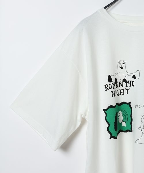 JEANASIS（ジーナシス）の「【HONGAMA】プリントTEE SS/1061794（Tシャツ/カットソー・レディース・ホワイト/グレー/ブラウン・FREE）」の8枚目の写真