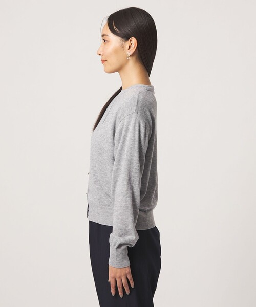 A DAY IN THE LIFE UNITED ARROWS(アデイインザライフユナイテッドアローズ)の「ウールブレンド カーディガン+ショートスリーブニット ‐セットアイテム・ウォッシャブル‐<A DAY IN THE LIFE>(ニット/セーター・レディース・ライトグレー/ブラック/ダークグリーン・FREE)」の8枚目の写真
