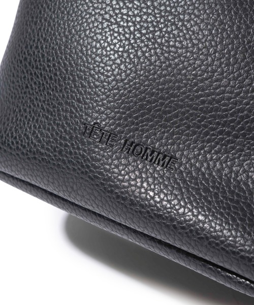 TETE HOMME(テットオム)の「【WEB限定】Split Leather One Handle Drawstring Bag / スプリットレザー ワンハンドル 巾着バッグ(ハンドバッグ・レディース・ブラック・FREE)」の11枚目の写真