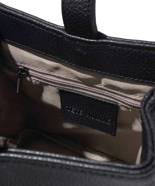 TETE HOMME(テットオム)の「【WEB限定】Split Leather One Handle Drawstring Bag / スプリットレザー ワンハンドル 巾着バッグ(ハンドバッグ・レディース・ブラック・FREE)」の7枚目の写真