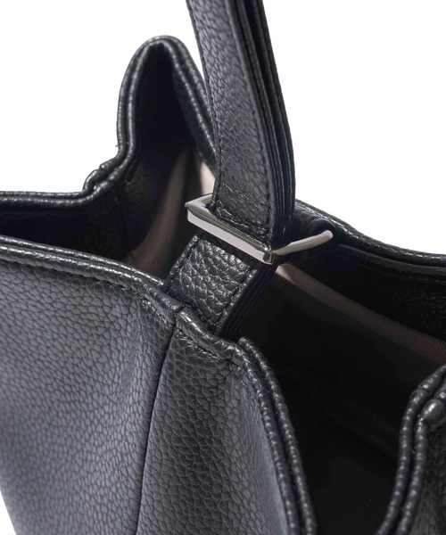 TETE HOMME(テットオム)の「【WEB限定】Split Leather One Handle Drawstring Bag / スプリットレザー ワンハンドル 巾着バッグ(ハンドバッグ・レディース・ブラック・FREE)」の10枚目の写真
