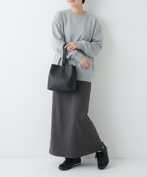 TETE HOMME(テットオム)の「【WEB限定】Split Leather One Handle Drawstring Bag / スプリットレザー ワンハンドル 巾着バッグ(ハンドバッグ・レディース・ブラック・FREE)」の18枚目の写真