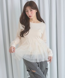 tulle peplum tops / チュールペプラムトップス