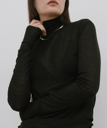 シアーハイネックロングスリーブTEE