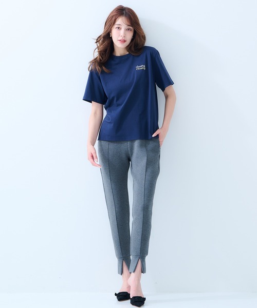 Chesty（チェスティー）の「sweat pants〈セットアップ対応〉（スウェットパンツ・レディース・ブラック/オフホワイト/グレー・0/1）」の9枚目の写真
