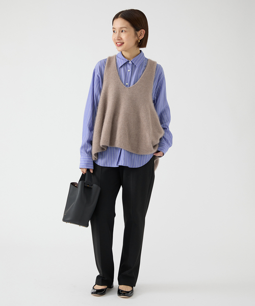 enrica(エンリカ)の「《追加》enrica/エンリカ FLARE KNIT TOP KNIT246(ニット/セーター・レディース・ウッド/チャコールグレー・FREE)」の15枚目の写真