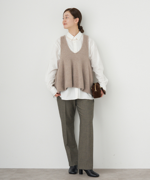 enrica(エンリカ)の「《追加》enrica/エンリカ FLARE KNIT TOP KNIT246(ニット/セーター・レディース・ウッド/チャコールグレー・FREE)」の16枚目の写真