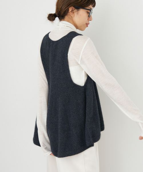 enrica(エンリカ)の「《追加》enrica/エンリカ FLARE KNIT TOP KNIT246(ニット/セーター・レディース・ウッド/チャコールグレー・FREE)」の20枚目の写真