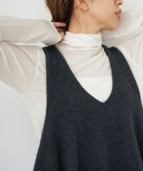 enrica(エンリカ)の「《追加》enrica/エンリカ FLARE KNIT TOP KNIT246(ニット/セーター・レディース・ウッド/チャコールグレー・FREE)」の22枚目の写真