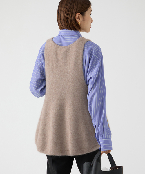 enrica(エンリカ)の「《追加》enrica/エンリカ FLARE KNIT TOP KNIT246(ニット/セーター・レディース・ウッド/チャコールグレー・FREE)」の3枚目の写真