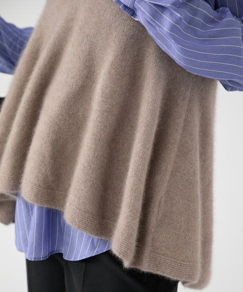 enrica(エンリカ)の「《追加》enrica/エンリカ FLARE KNIT TOP KNIT246(ニット/セーター・レディース・ウッド/チャコールグレー・FREE)」の5枚目の写真